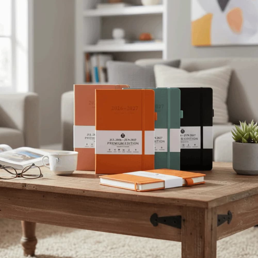 Agenda Planner 2026 in Inglese, Blocco Note 12 Mesi, Resistente all'Usura, Formato A5, Quaderno per Pianificazione con Carta Spessa e Segnalibro