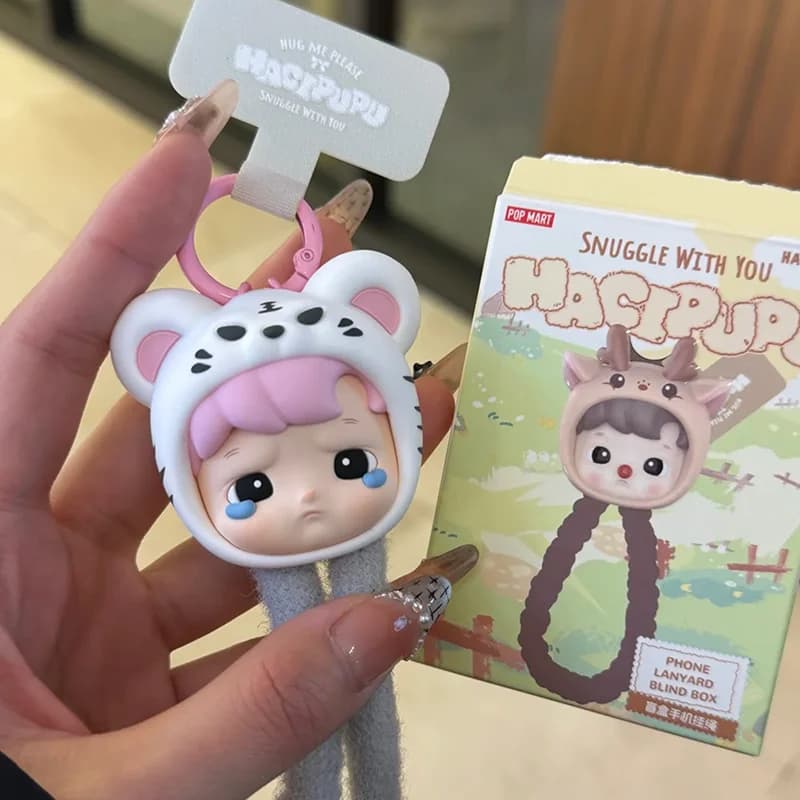 POP MART HACIPUPU SNUGGLE WITH YOU Series Mobile Phone Pendant Blind Box Mystery Box Bag Anime Action Figure Ornaments