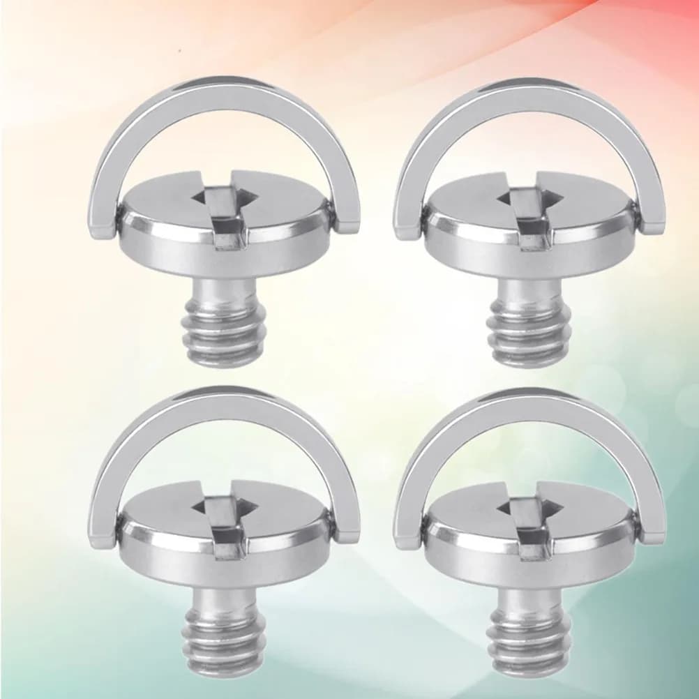 4 viti a D per fotocamera in acciaio inossidabile, viti per treppiede in metallo di precisione a sgancio rapido per accessori piastra di fissaggio impugnatura fotocamera