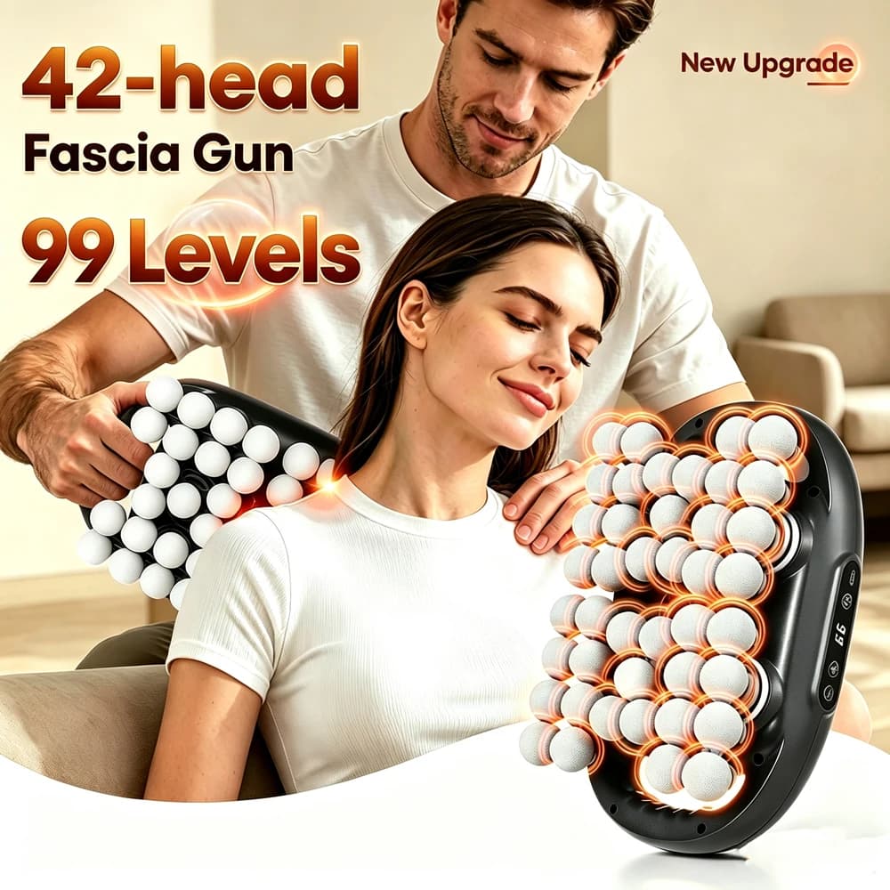 Upgrade Fascia Gun 99 Level Electric Fascia Massage Gun High-frequency Vibration Deep Tissue Muscle Massager for Home Office Gym