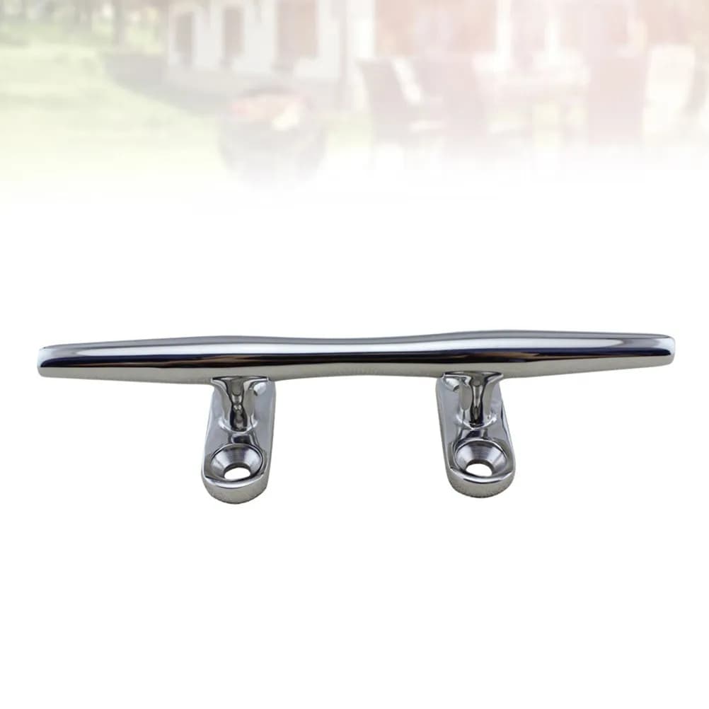 200Mm 8 Inch Stainless Steel Dock Cleat Round Hole Design Multipurpose Marine Rope Holder for Boats Kayaks Garages Shed Boat