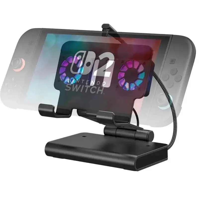 Cooling dock station 6 in 1 double fans for Steam Deck Rog Ally X Legion Go Msi Claw Adjustable Dock multi-port Hdmi 4K