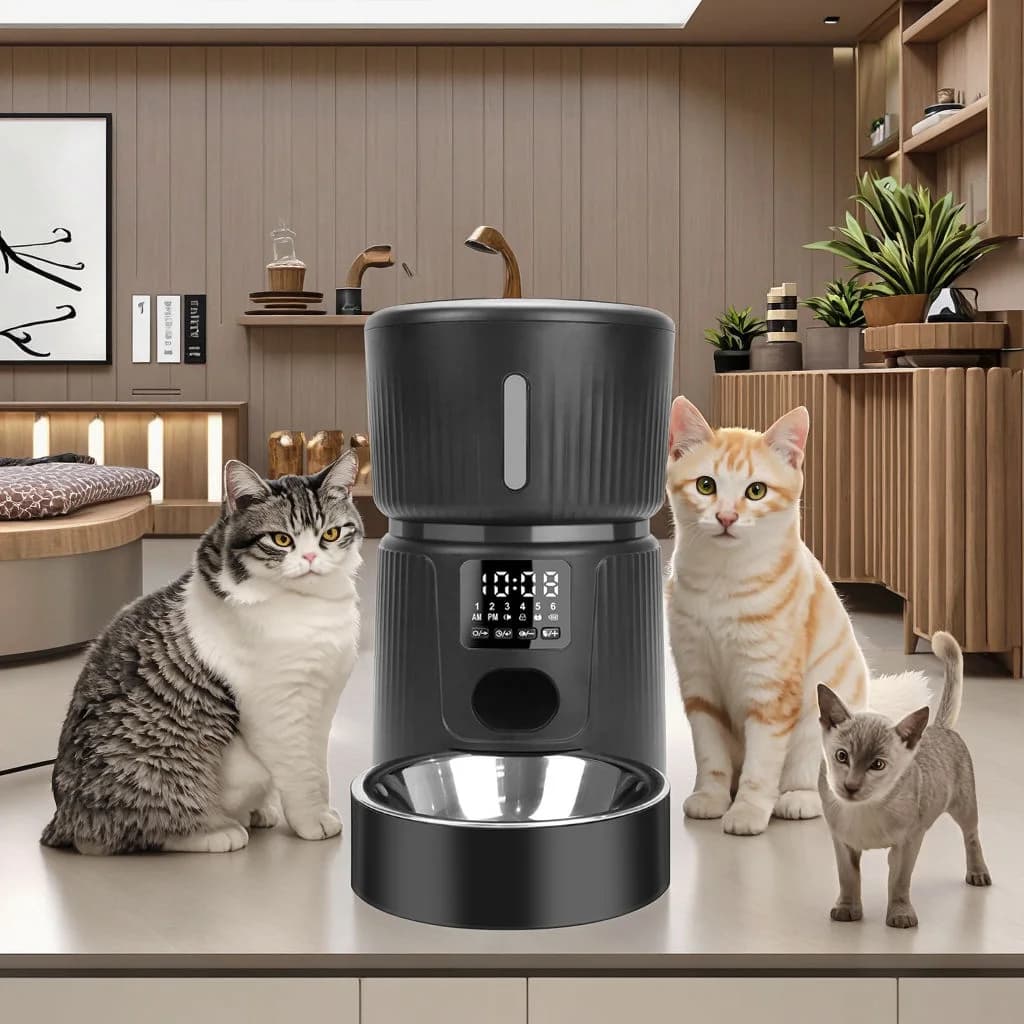 Alimentazione automatica per cani e gatti Alimentatore intelligente per animali domestici Macchina di alimentazione personalizzata Tuya WIFI Alimentatore per cibo per animali domestici per cani e gatti