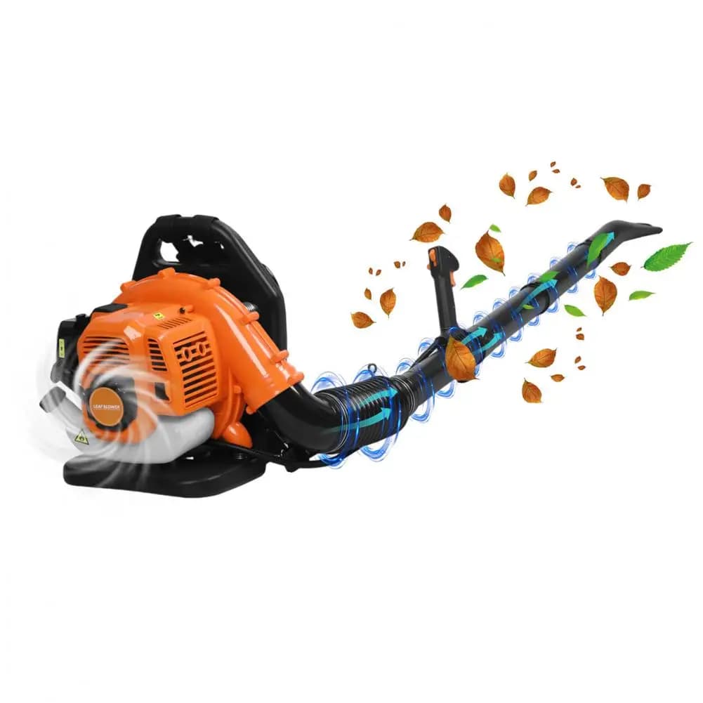 Backpack Leaf Blower, 52CC 2 Stroke Gas Leaf Blower for Blowing Leaves/Dust/Snow550 CFM Blower for Lawn Care, Road Cleaning