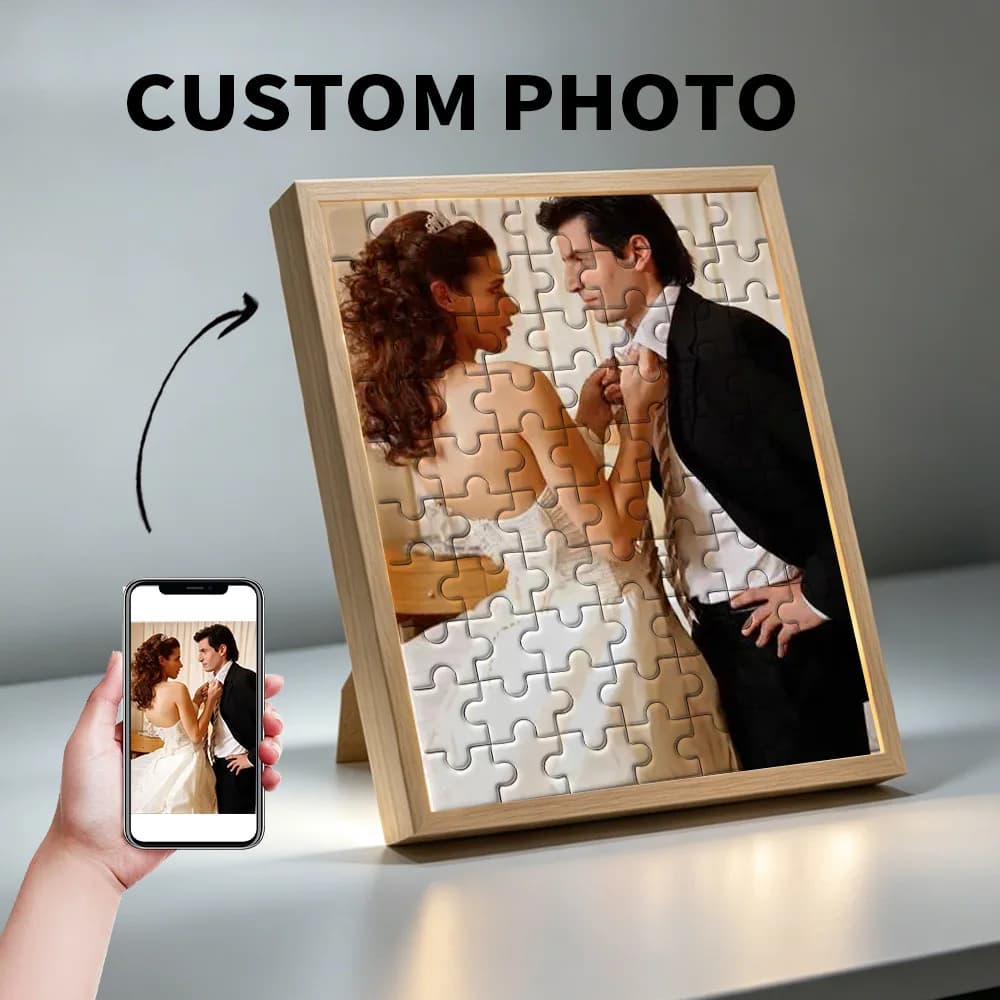 Custom wooden puzzle,Custom photo puzzle,Personalized Picture Jigsaw for Couples,Family,she,he,Gift Idea,custom photo jigsaw
