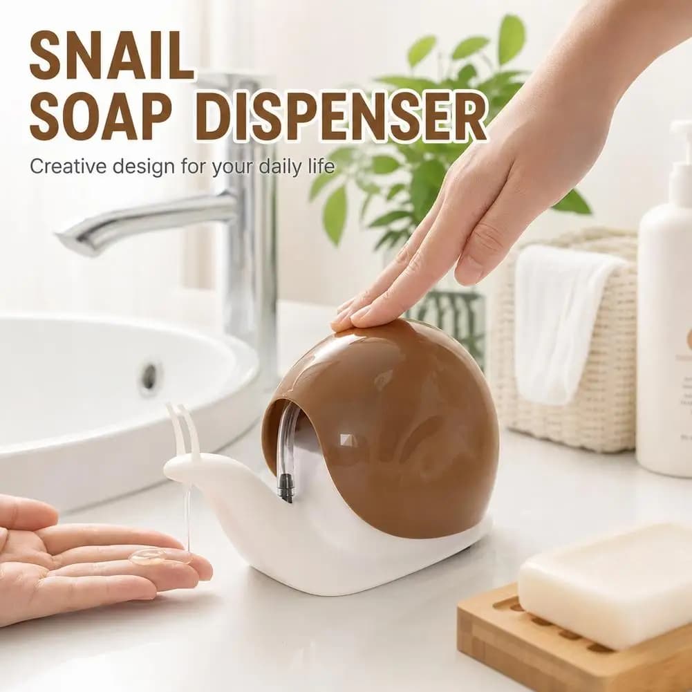 Snail Soap Dispenser Creative Lotion Pump Bottle Liquid Emulsion Dispensing Bottle Bathroom Decor