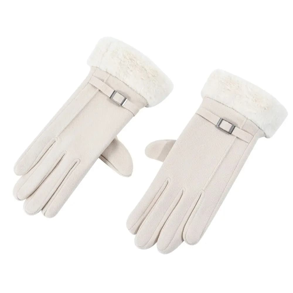 Fashion Warm Winter Women Gloves Cold-proof Windproof Full Finger Mittens Soft Touch-screen Riding Protective Mittens Gift