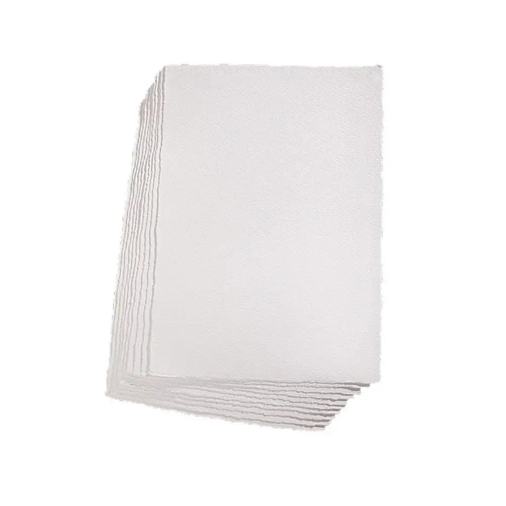 10pcs New Cotton Watercolor Paper A4/A5/A6 Medium-texture Drawing Paper Hand-torn Edges Painting Paper Painting Coloring