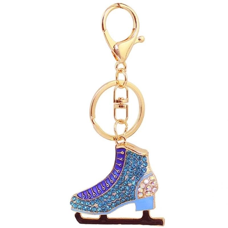 Portachiavi con ciondolo pattinaggio decorativo con motivo pattino da ghiaccio per veicolo E0BF