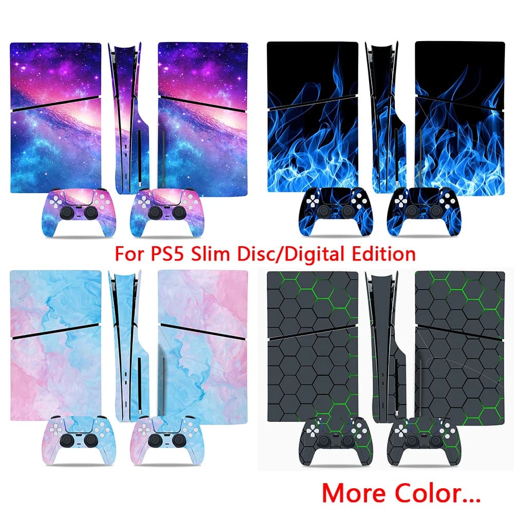 Per PS5 Slim Console di gioco adesivo disco skin/edizione digitale decalcomania pellicola protettiva antigraffio per Sony PS5 Slim Host accessorio