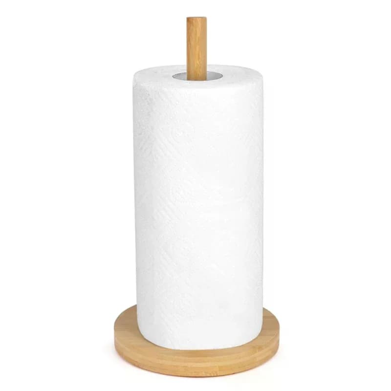 Accessori per la conservazione in cucina e bagno: Portarotolo in legno per cucina, Porta salviette verticale per bagno, Contenitore per carta monouso