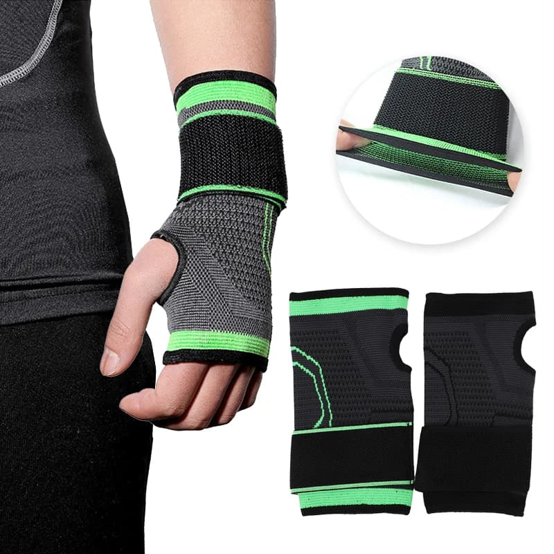 Fascia per Polso, Sollievo dal Dolore Carpale, Supporto Sportivo per Polso, Protezione Stabilizzatrice, Fascia di Compressione Adatta per Mano Destra e Sinistra