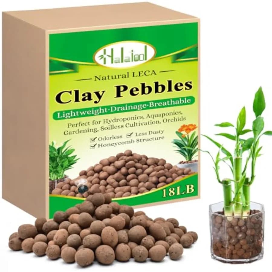 Perle di Argilla Idroton per Piante 4mm-16mm, Palline Leggere Leca per Piante in Vaso, Idroponica, Giardinaggio, Orchidee, Drenaggio