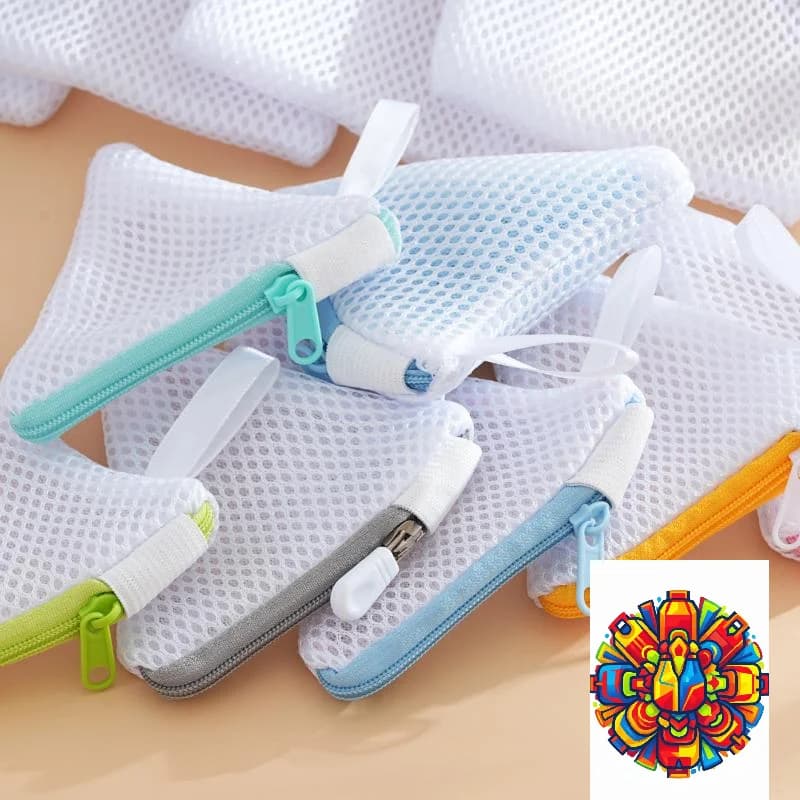 10x10cm Laundry Sock & Small Item Storage Bags With Zipper Closure - Heavy-Duty Mesh Laundry Bags With Corner Design