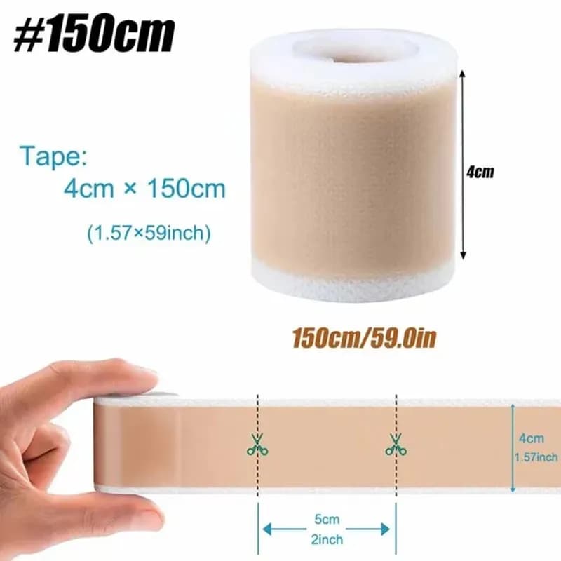 50/100/150cm Silicone Gel Scar Sheet Patch Treatment Removal Tape Acne Trauma Burn Scar Cover Skin Repair Section Ear Beauty