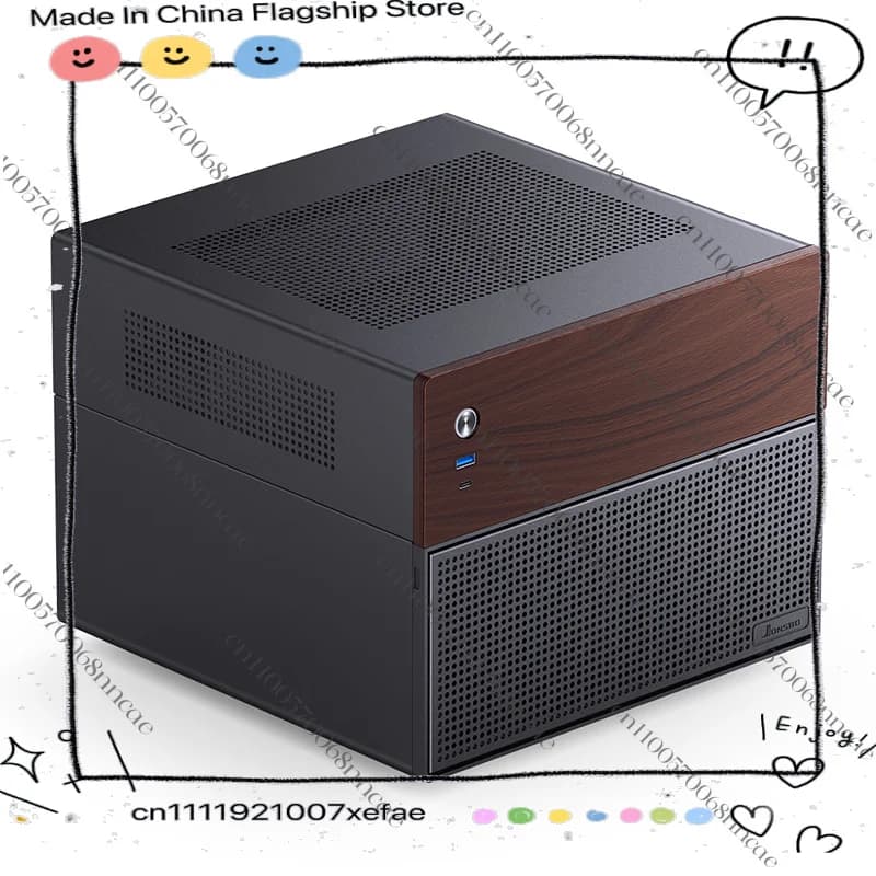 Case Mini NAS N3 N4 N5 in Alluminio per Scheda Madre ITX, Server Multimediale, Archiviazione di Rete, Hot-Swap 8-bit
