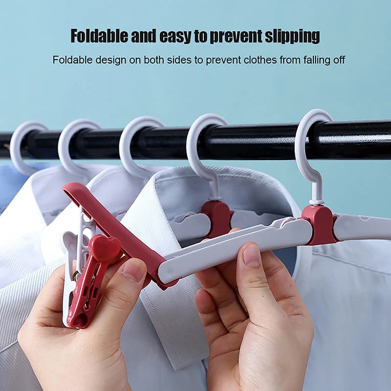 New Sale 1 Pcs Colorful Travel Hangers Portable Foldable Clothes Hangers Travel Accessories Foldable Baby Clothes Drying Rack