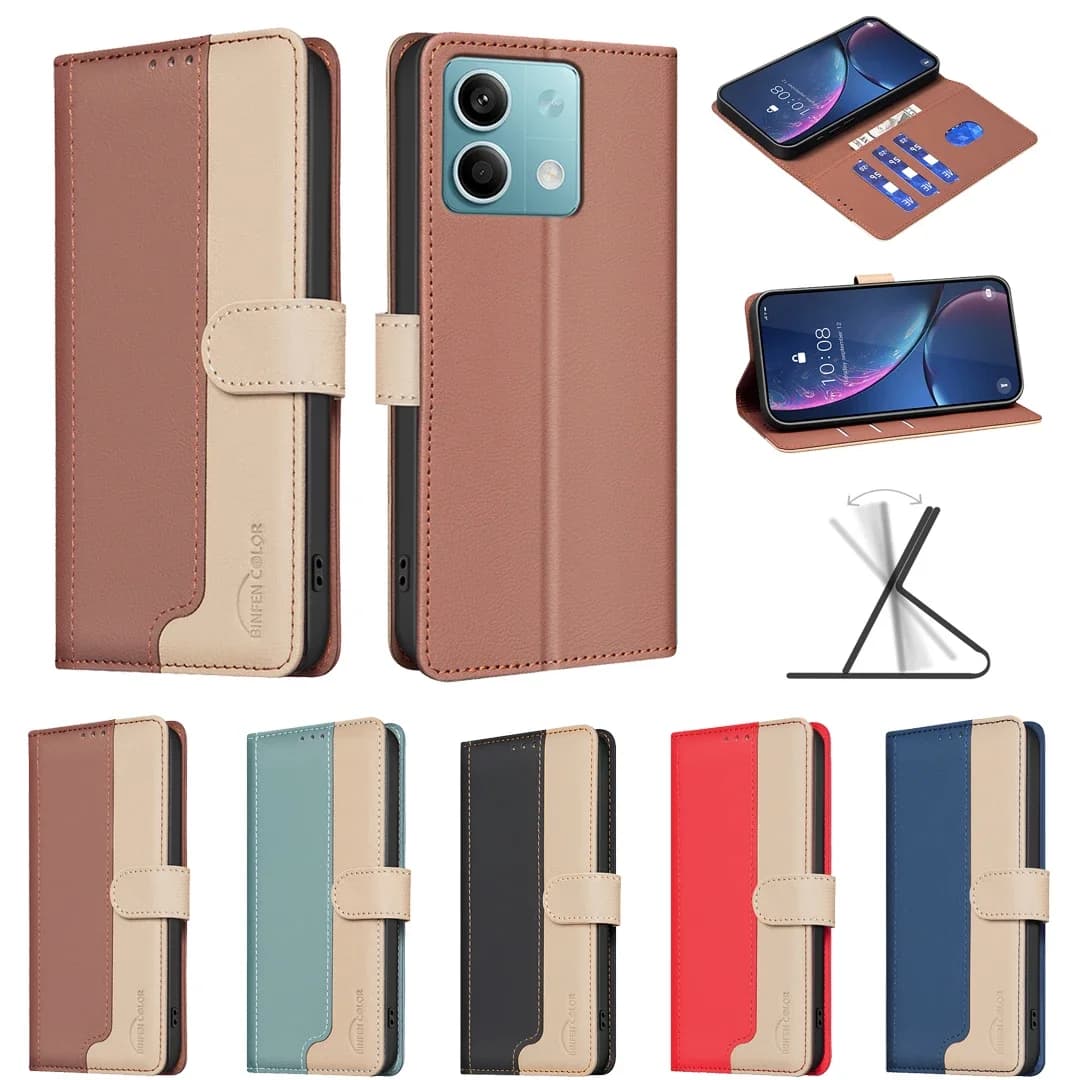 Custodia in pelle Flip per Xiaomi Redmi Note 13 4G Nota 13 5G Nota 13 Pro 4G Nota 13 Pro 5G Nota 13 Pro Plus Nota 12 Blocco RFID 4G