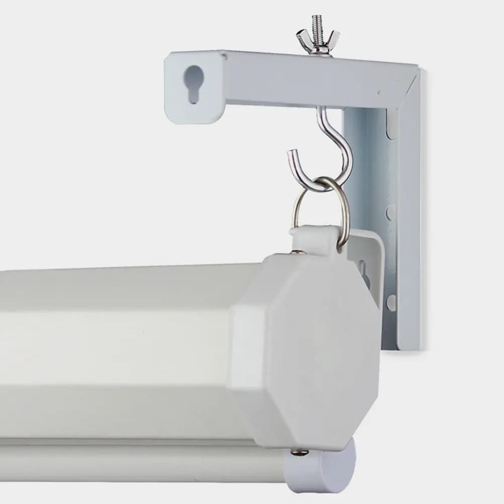 2 Pezzi Staffe di Montaggio a Soffitto per Schermo Proiettore in Metallo Resistente per Casa, Ufficio, Aula, Presentazioni Cinematografiche, Proiezione Olografica Posteriore
