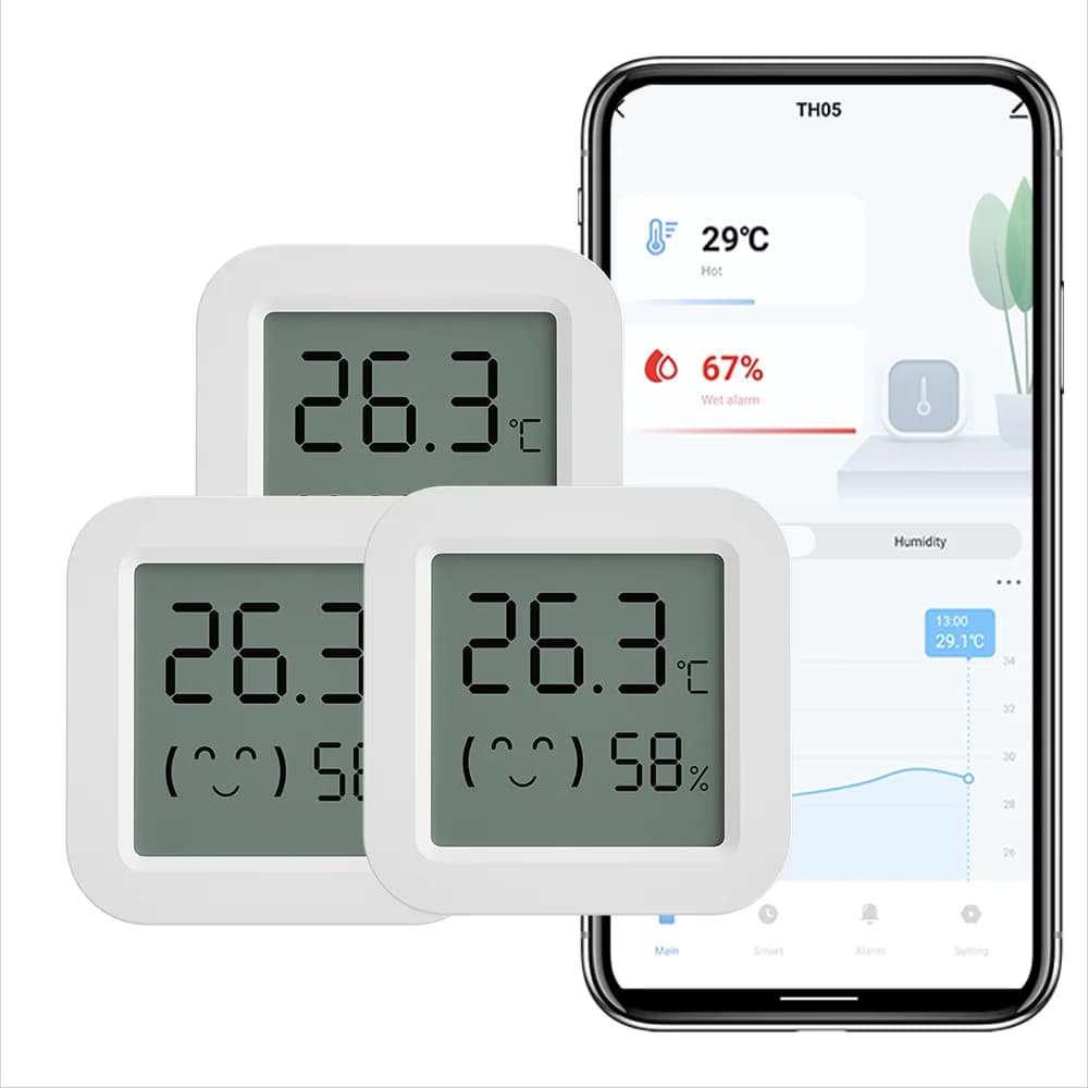 Tuya Mini Thermometer Hygrometer Temperature Humidity Sensor BT Wireless APP Remote Control
