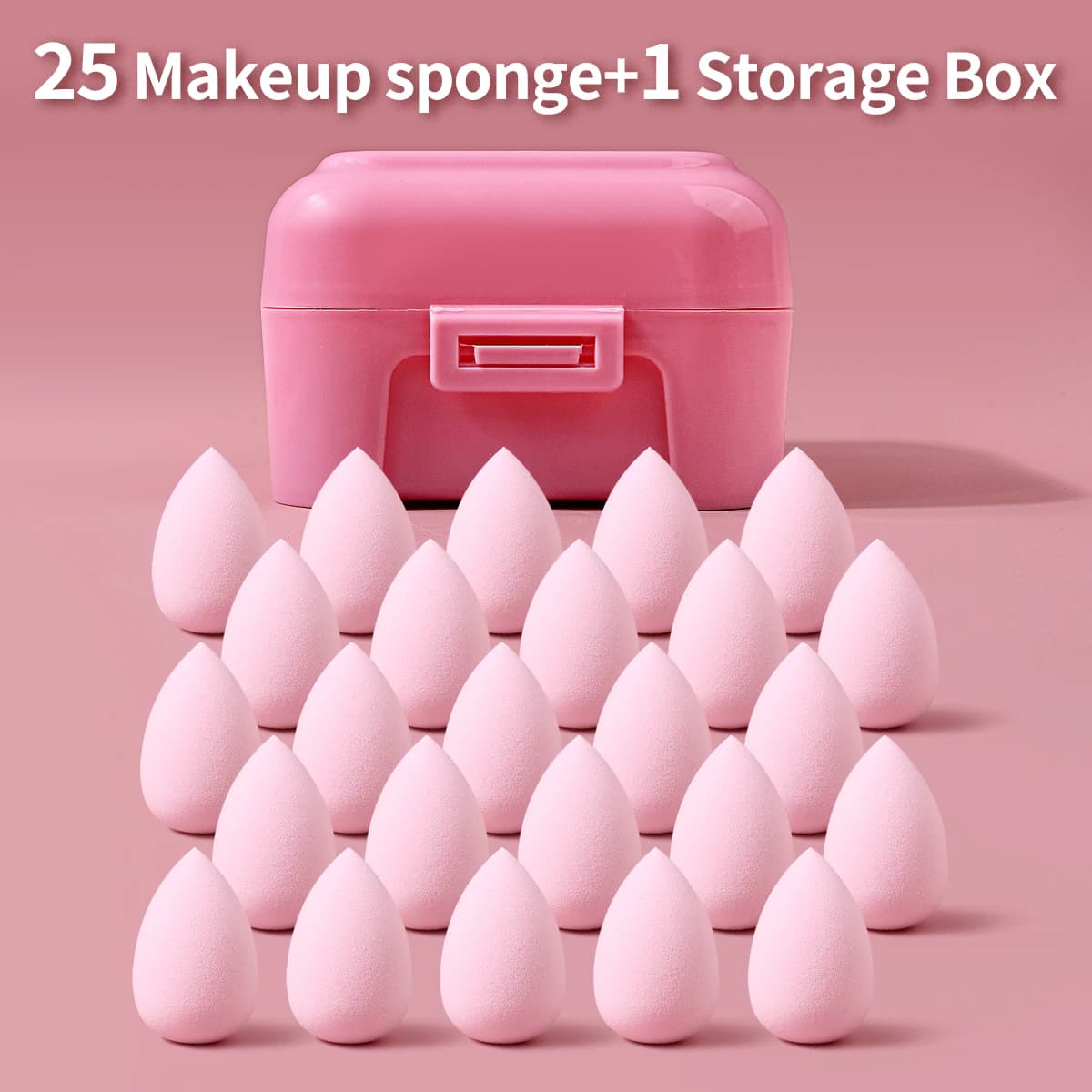 Makeup Sponge Set With Storage Box Dry Wet Dual Use Cosmetic Puff Soft Foundation Sponge For Blender Cream Powder Make Up Tool