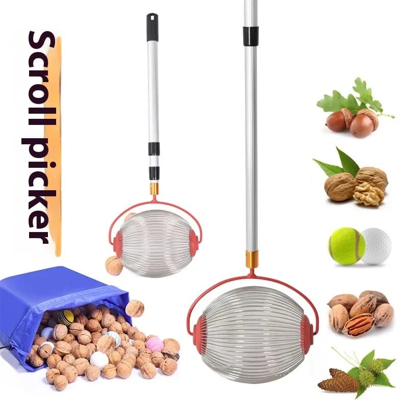 Collettori di dadi, raccoglitori di palline da golf, raccoglitori di frutta, rulli, aste telescopiche e componenti in lega di alluminio