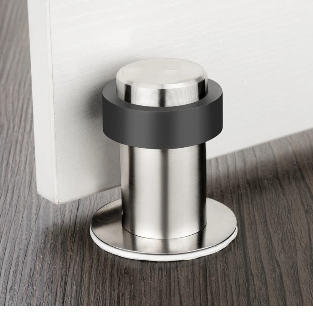 Fermaporta in Acciaio Inox con Gomma, Resistente, Antiscivolo, per Sicurezza Domestica