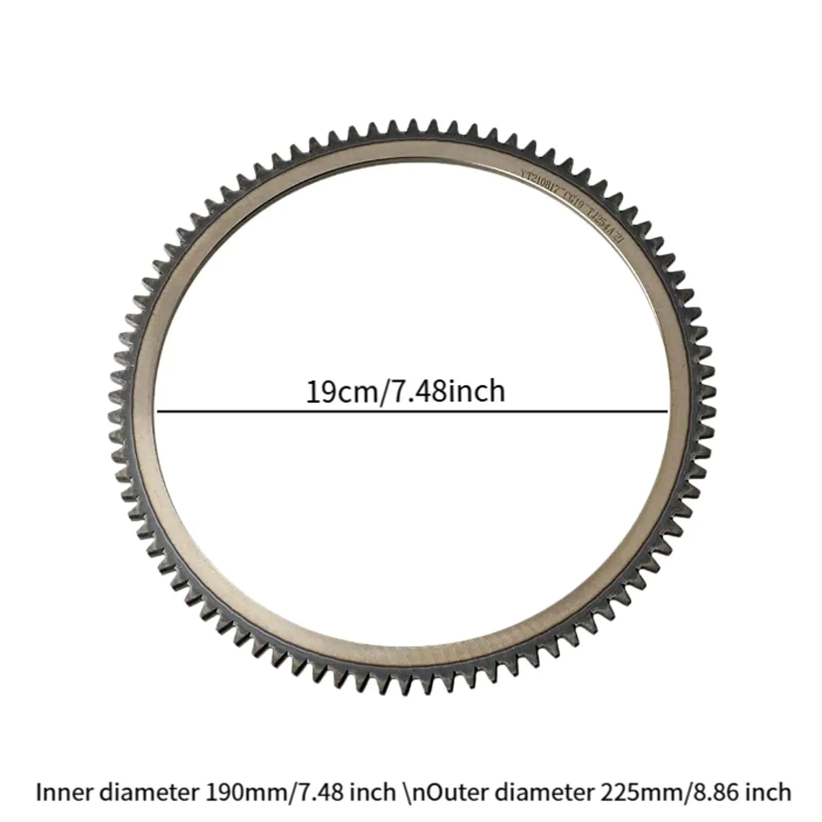 Anello Dentato Volano Motore Fuoribordo in Metallo Nero, Ricambio per Manutenzione Generatore F15SMHA_01 dal 2006 in poi