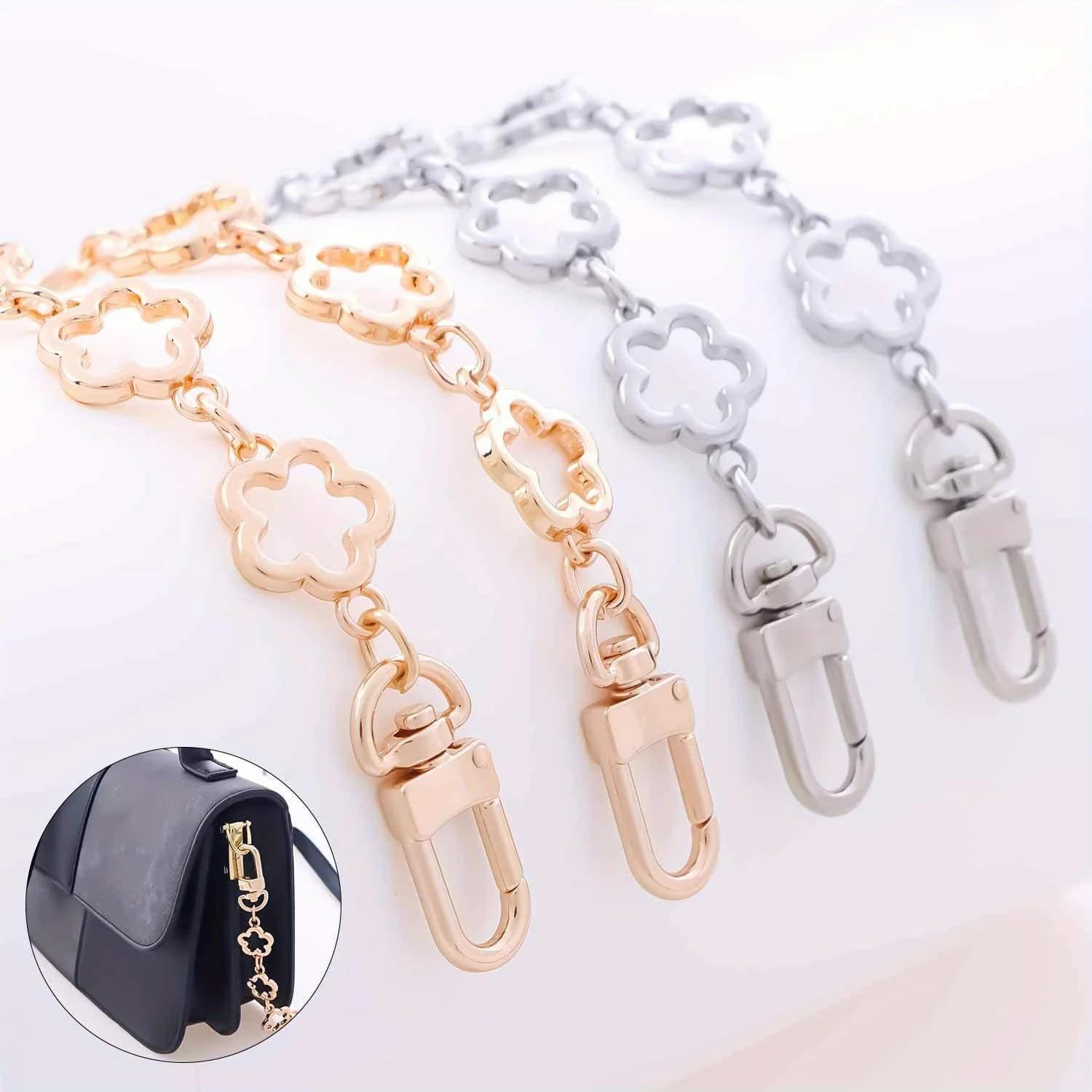 1PC fiore borsa extender catena borsa tracolla tracolla extender catena fai da te borsa da donna borsa creazione di accessori di ricambio