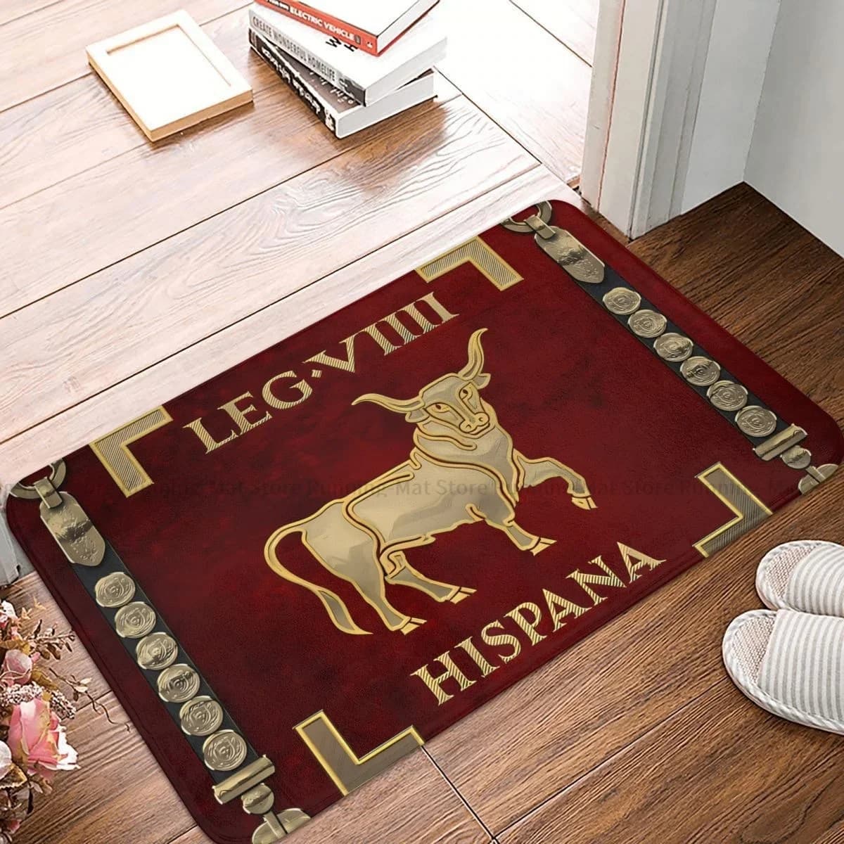 Romans Bath Mat Standard Of The Spanish 9th Legion Vexillum Of Legio IX Hispana Doormat Kitchen Carpet Outdoor Rug Home Decor