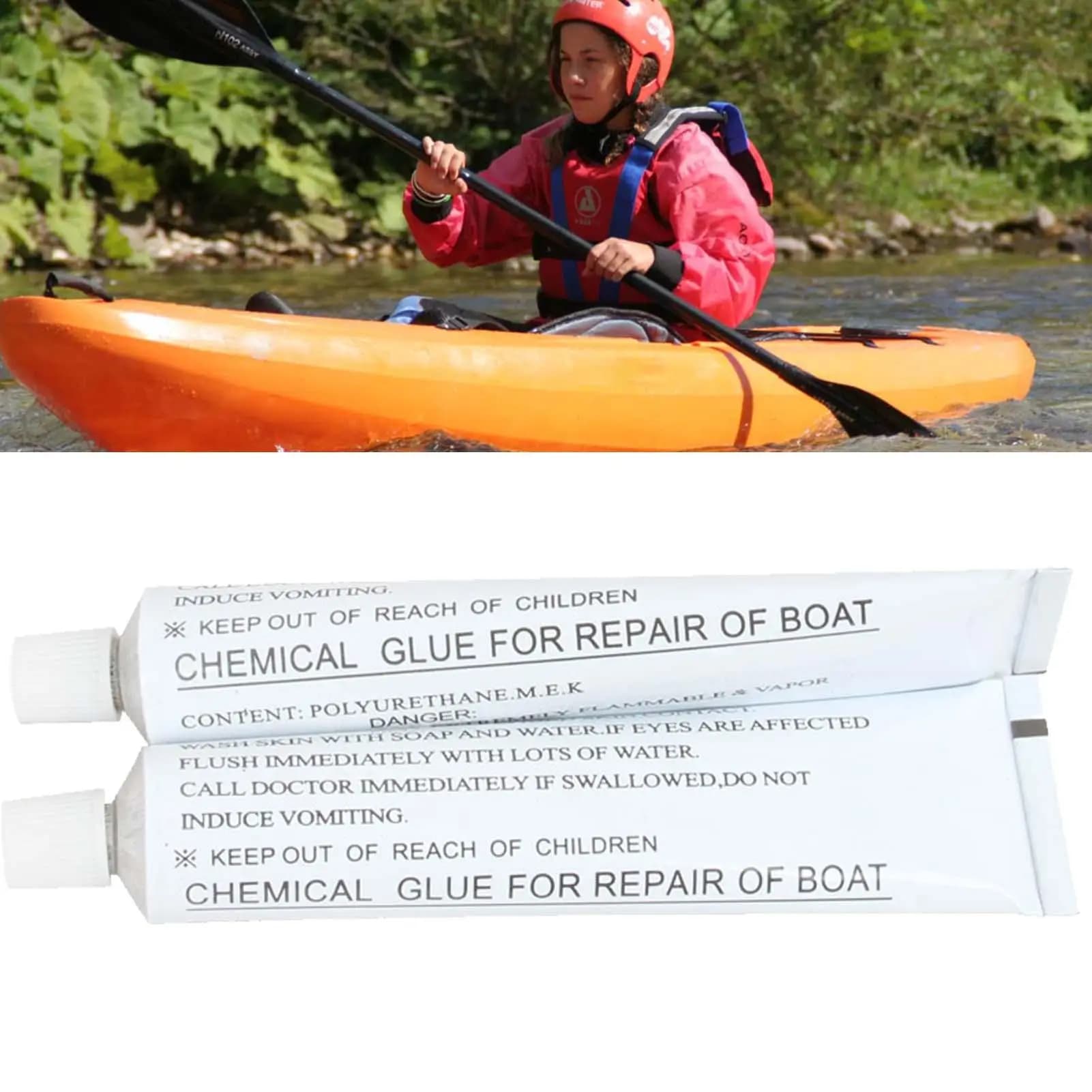 Colla PVC Impermeabile 30ml, Adesivo Sigillante Cementizio ad Alta Resistenza per Paddle Board e Giocattoli Gonfiabili, Strumento Pratico per Riparazioni