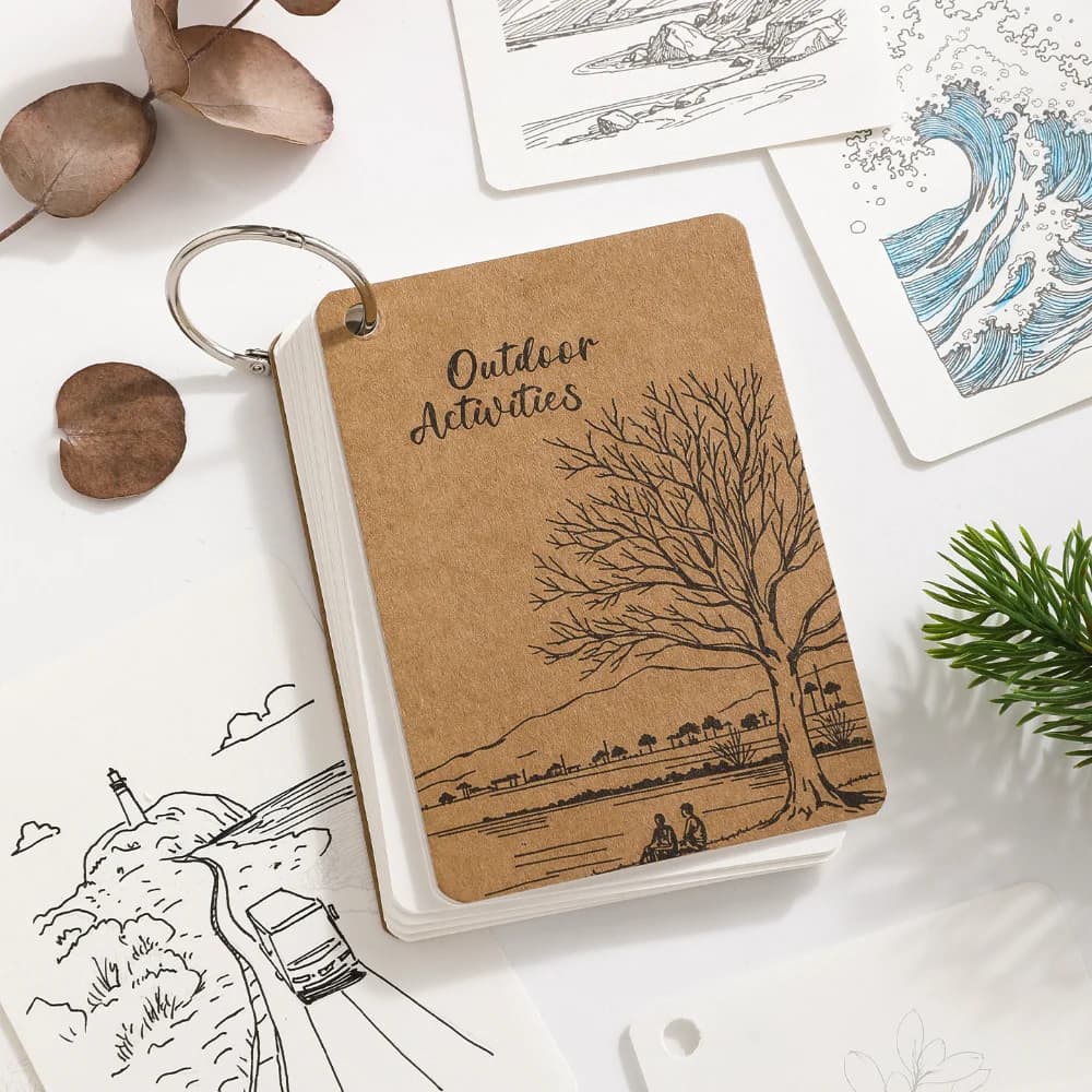 Coloring Book Portable Loose Leaf Notebook Drawing Notebook Hand Drawn Ring Buckle Sketchbook For Travel Art Classes