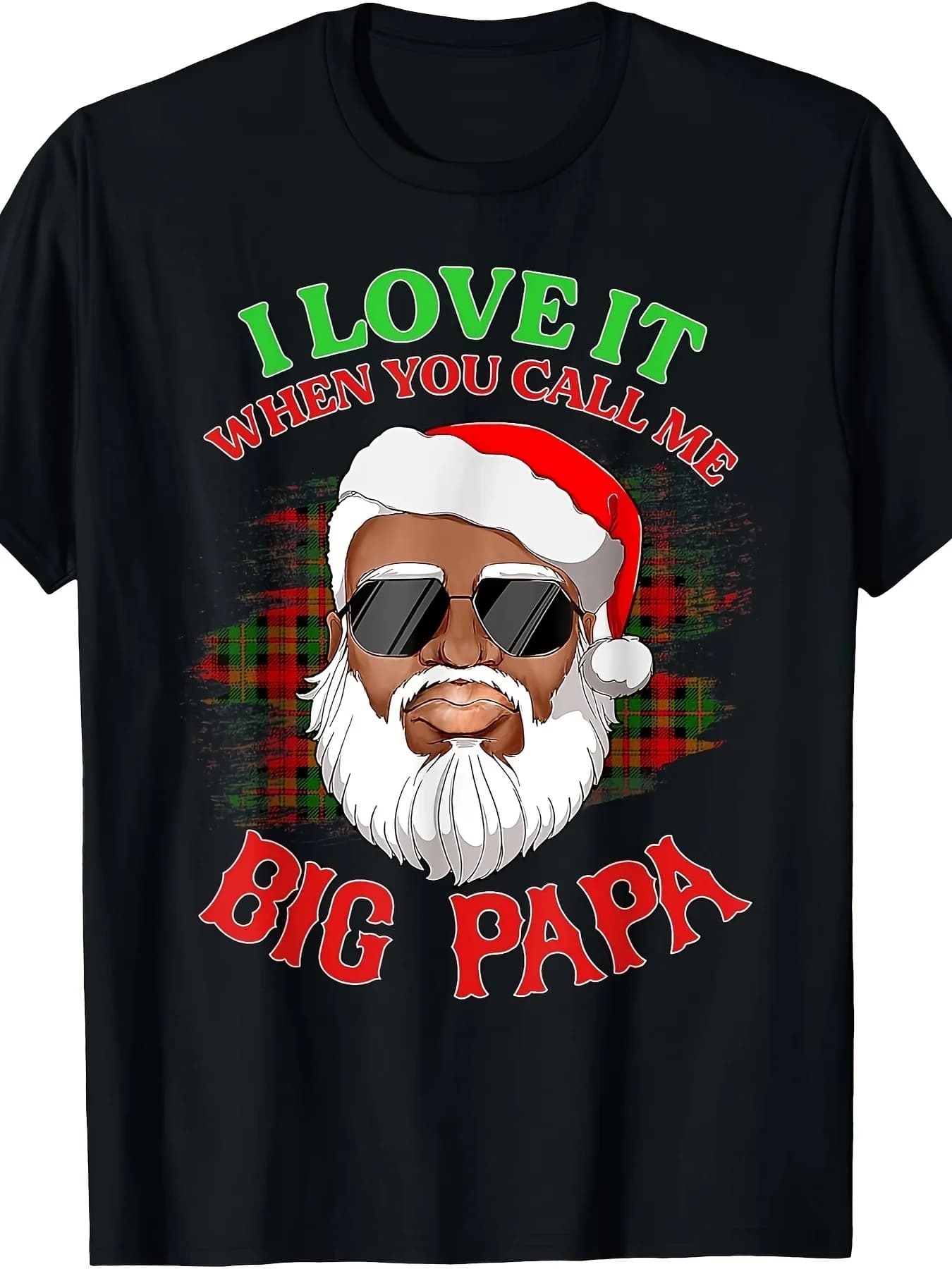 Ti amo quando mi chiamano la maglietta Big Papa, maglietta pigiama natalizio in cotone 100%.