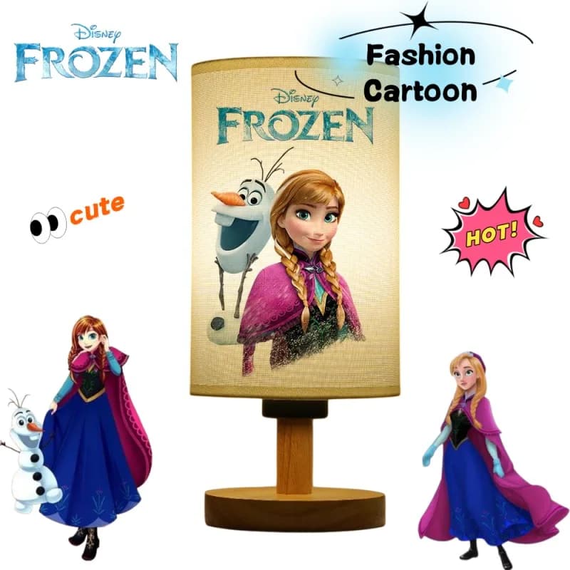Luce notturna a tema Frozen, lampada da scrivania Anna creativa personalizzata con protezione per gli occhi, carina ed elegante, un regalo di compleanno per gli amici