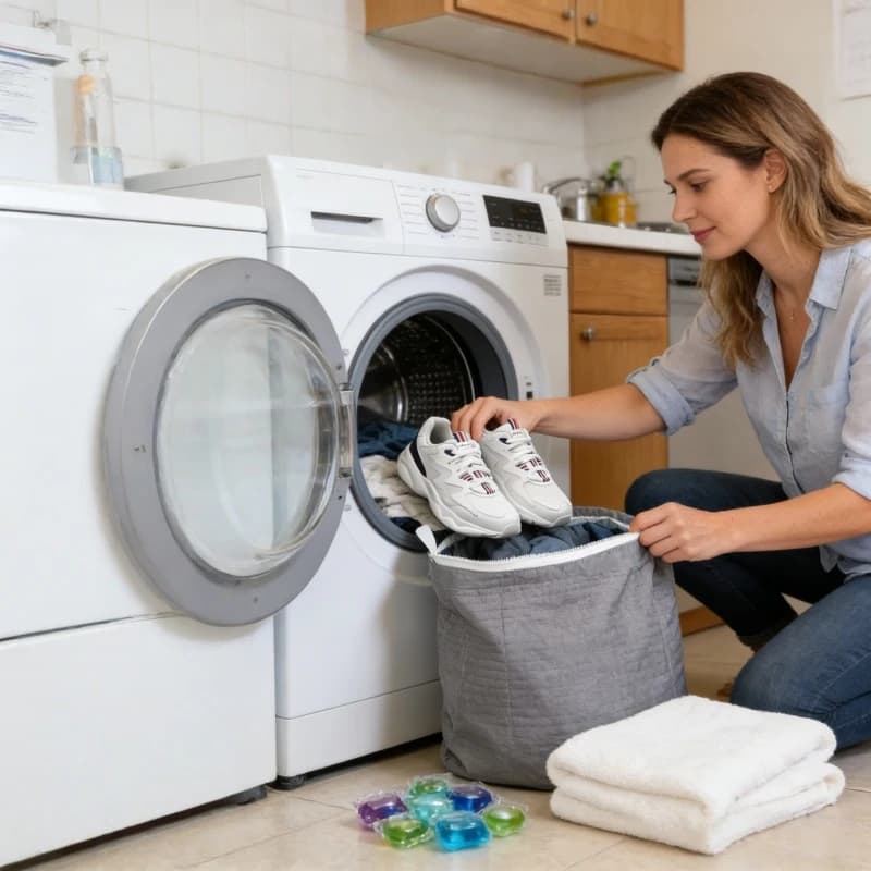 1/4 Pieces Durable Bag for Washing Machine Shoes, Suitable for All Types of Shoes, Sneakers, Casual Shoes, Domestic Use
