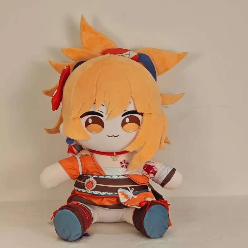 40 CENTIMETRI Genshin Impact Naganohara Yoimiya Postura Seduta Cuscino Del Cotone Del Fumetto Peluche Bambola Peluche Peluche Regalo Cuscino di Tiro