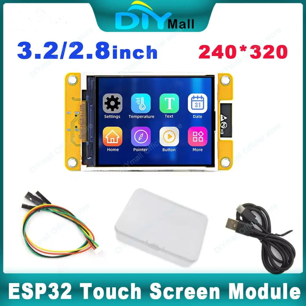 Scheda di sviluppo ESP32 con display touch da 2,8/3,2 pollici 240x320 TFT LCD WiFi Bluetooth LVGL Supporto per progetti Arduino
