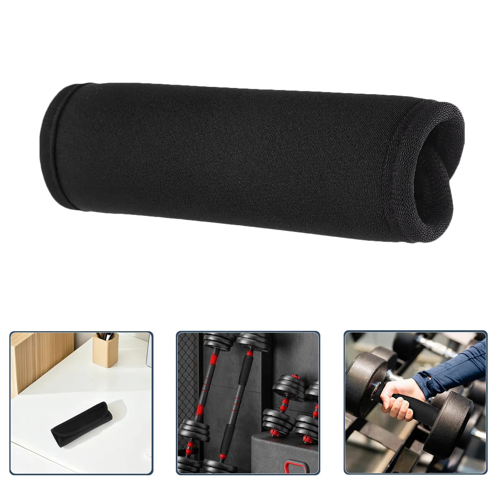 Set di 5 Pezzi di Imbottiture Antiscivolo per Barre da Ginnastica, Impugnature per Barra per Trazioni, Cuscinetti per Hip Thrust, Manicotti per Bilanciere per Palestra Domestica e Viaggi