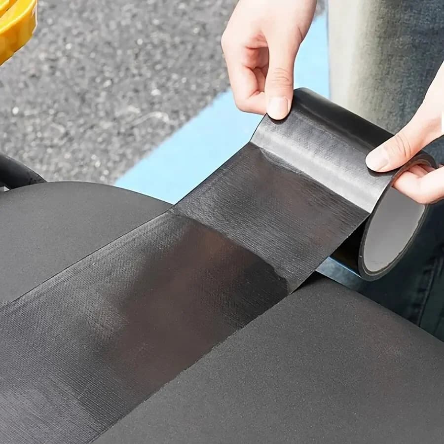 Nastro di riparazione nero per cuscino sedile/sedia/divano bici elettrica, nastro di riparazione in pelle adesione forte
