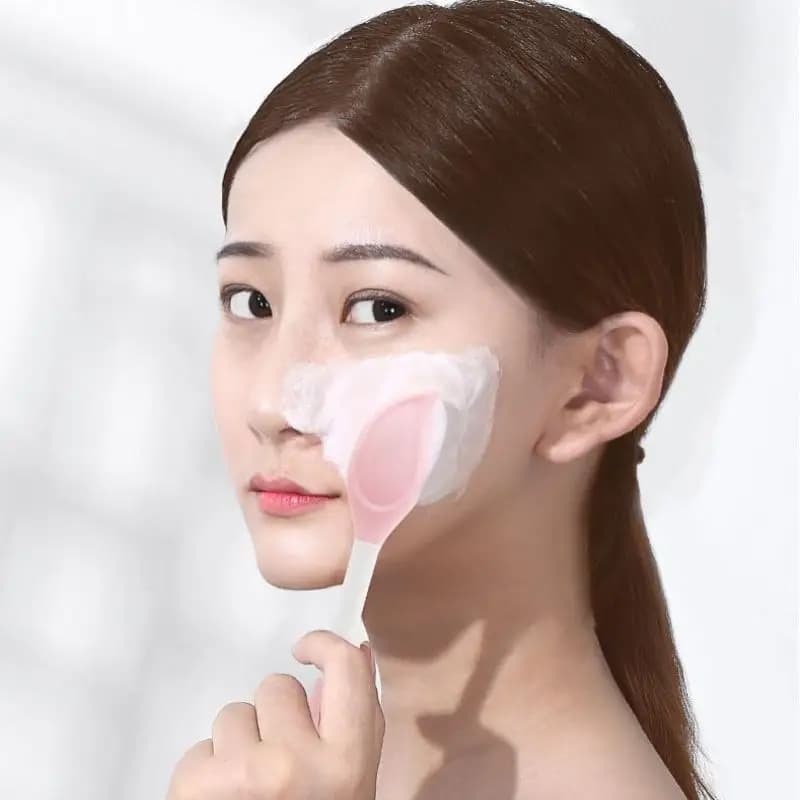 Double Head Facial Mask Brush Silicone Applicator Spoon Spatula Stirring Stick Women Skin Face Cleansing Care Home Makeup Tools