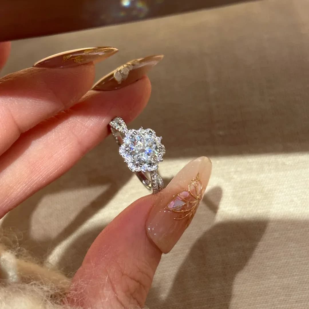 Light Luxury Sparkling Cubic Zirconia Promise Rings for Women Delicate Gorgeous Banquet Party Finger Accessories Fashion Jewelry