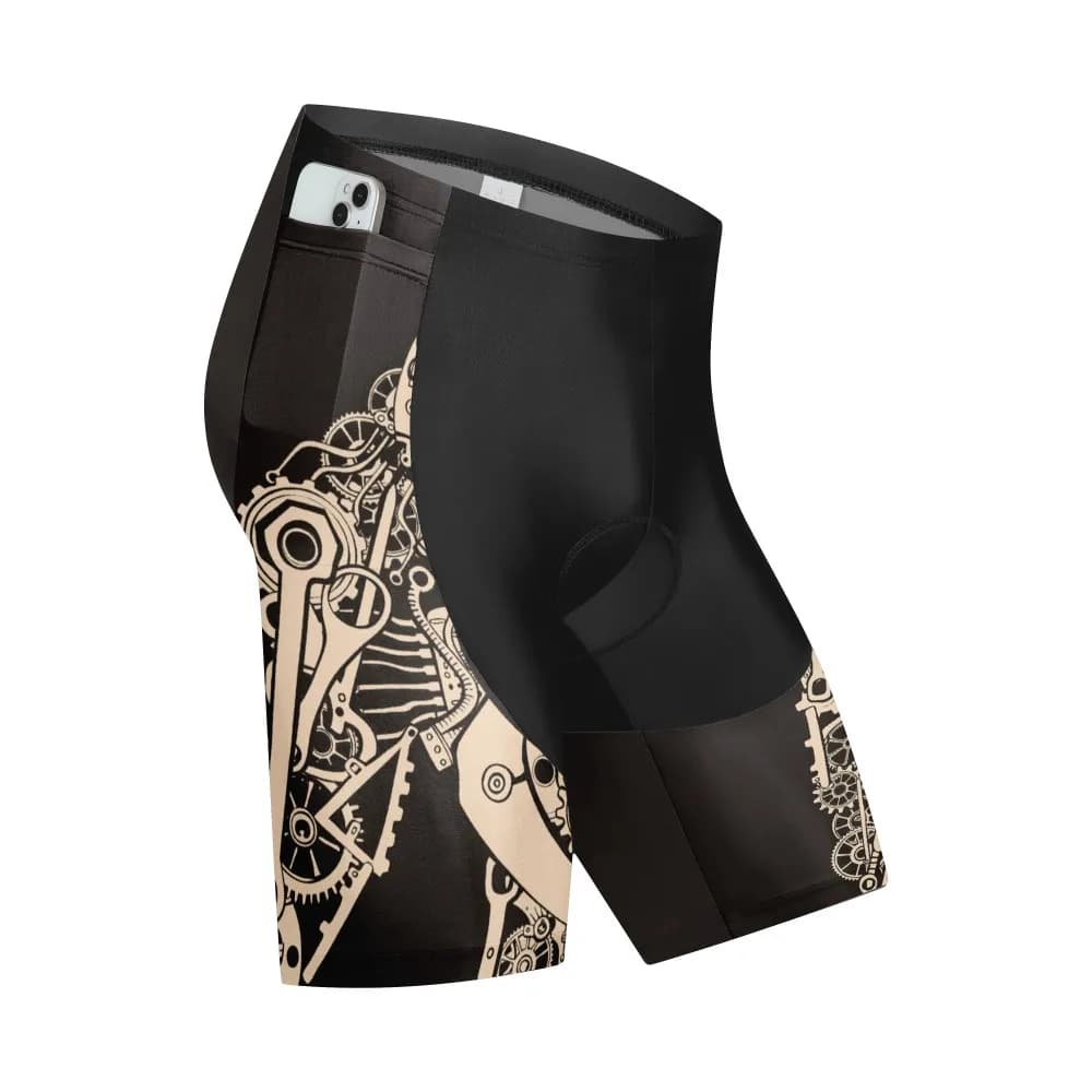 Men's summer cycling shorts with pockets, 9D shockproof gel padding