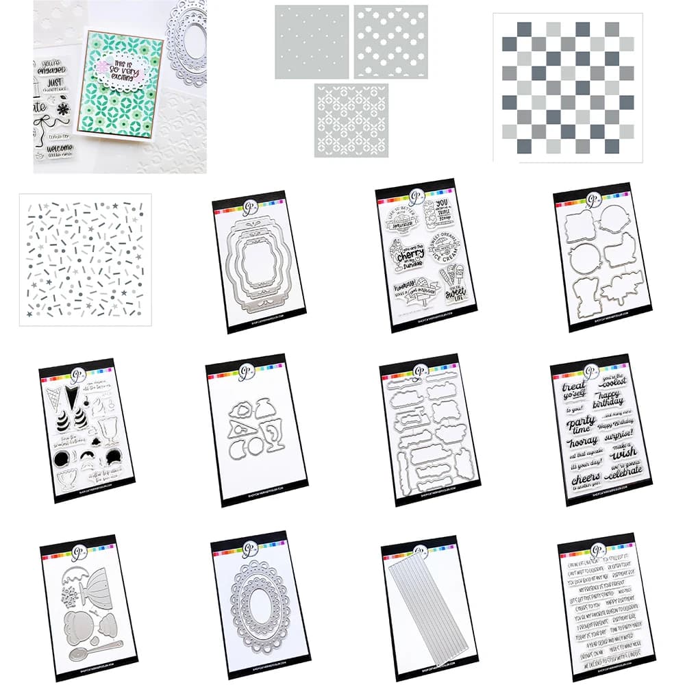 2026 New Birthday Party Theme Metal Cutting Dies Clear Stamps and Stencil Greeting Card Scrapbooking Birthday Handmade DIY