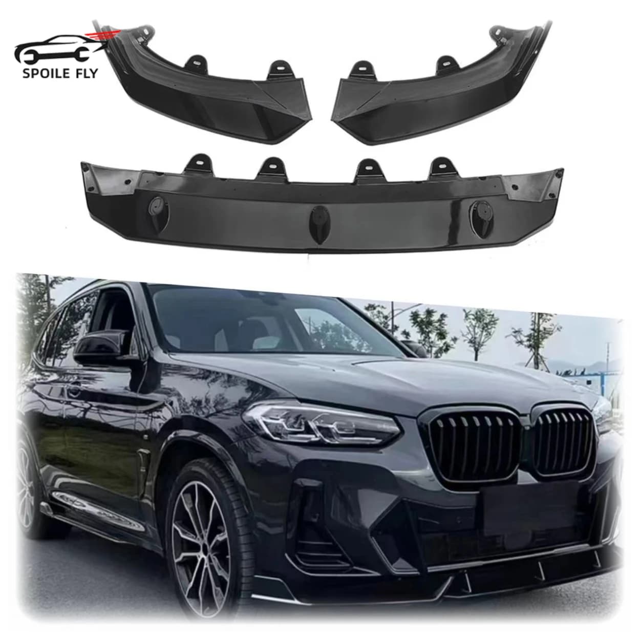 New Design From 2022 To 2024 For Bmw X3 G01 X4 G02 20d 30i 30d M40i M40d M Performance Diffuser Front Splitter Body Kit Bumpers Lip