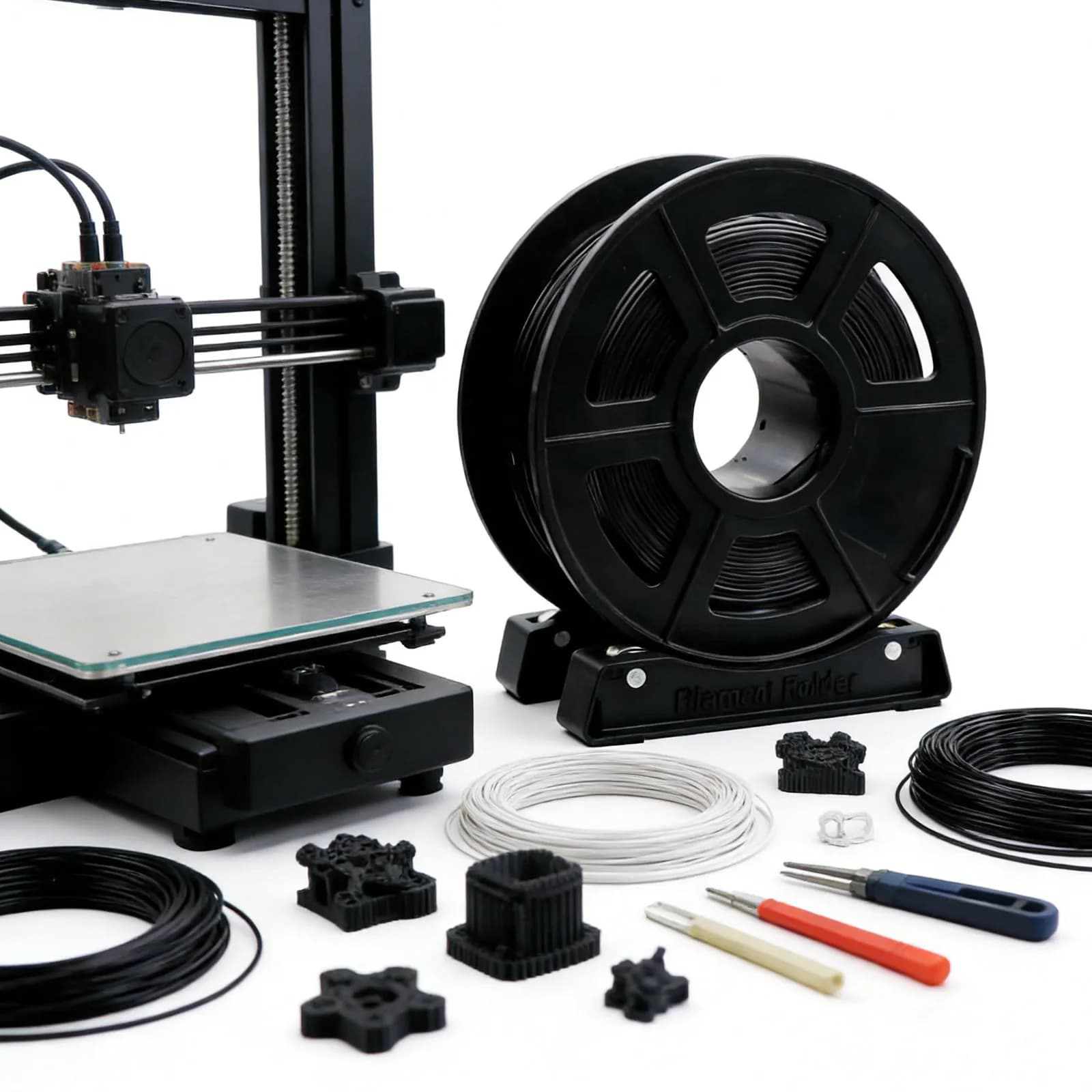 Supporto per Bobina di Filamento per Stampante 3D, Montaggio Stabile per Materiali PLA, ABS, TPU, Legno, Nylon, Supporto Compatto per Filamento da Scrivania