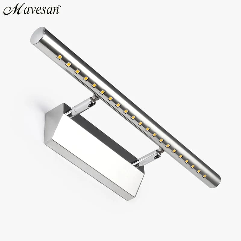 LED di Vendita calda Della Parete Specchio del Bagno di luce bianco caldo/bianco washroon infissi Lampada da parete In Alluminio boby e In Acciaio Inox