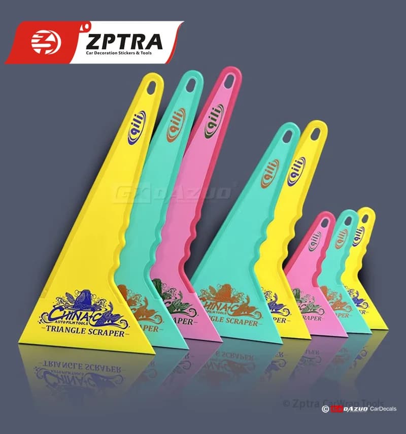 3 Pcs/Lot Window Film Installation Scraper Tint Tools Triangle Corner High Quality Squeegee Hard Card Plastic Scraper Cleaning
