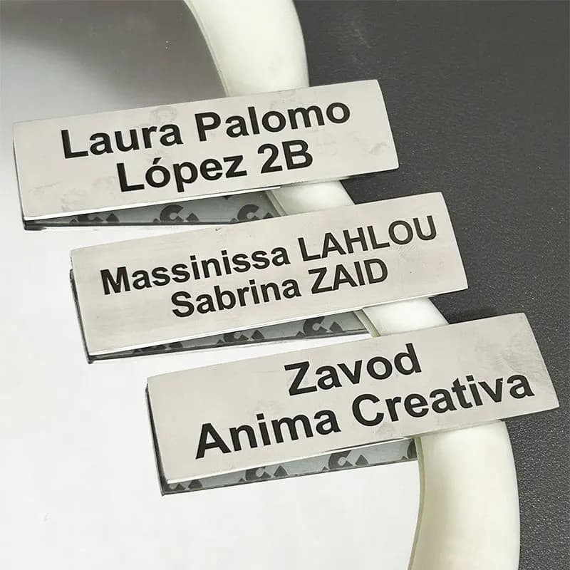 Personalized Laser Engraving Photo Text Wall decal Post Box ID Tag Plate 70*20mm Stainless Steel Logo Plate Spilla Family Jewelry