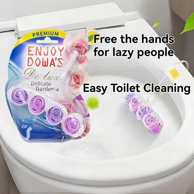 Toilet Gel Stamp Cleaner Floral Scent Toilet Bowl Freshener Bathroom Deodorizer Cleaning Gel for Home Toilet Rose Gardenia