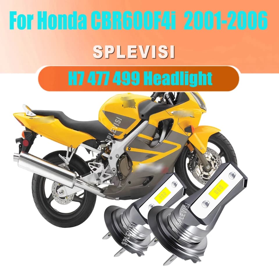 H7 499 Headlight Light Bulbs: Brighter, Whiter Light for Safer Night Driving For Honda CBR600F4i 2001 2002 2003 2004 2005 2006